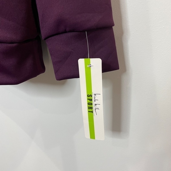 Nicole Miller Sport Purple Hooded Sweater with Pockets - Picture 7 of 9
